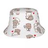 Unisex Bucket Hat Mochi Peach Cat Peach And Goma Hot Summer Headwear Packable Outdoor Sport Fisherman Cap Bob Dropshipping