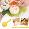 1pc Rice Spoon Non-stick DIY Rice Scoop Mold Sushi Spoon Rice Half Baking Accessory Kitchen Heat-resistant Round Tool Mold
