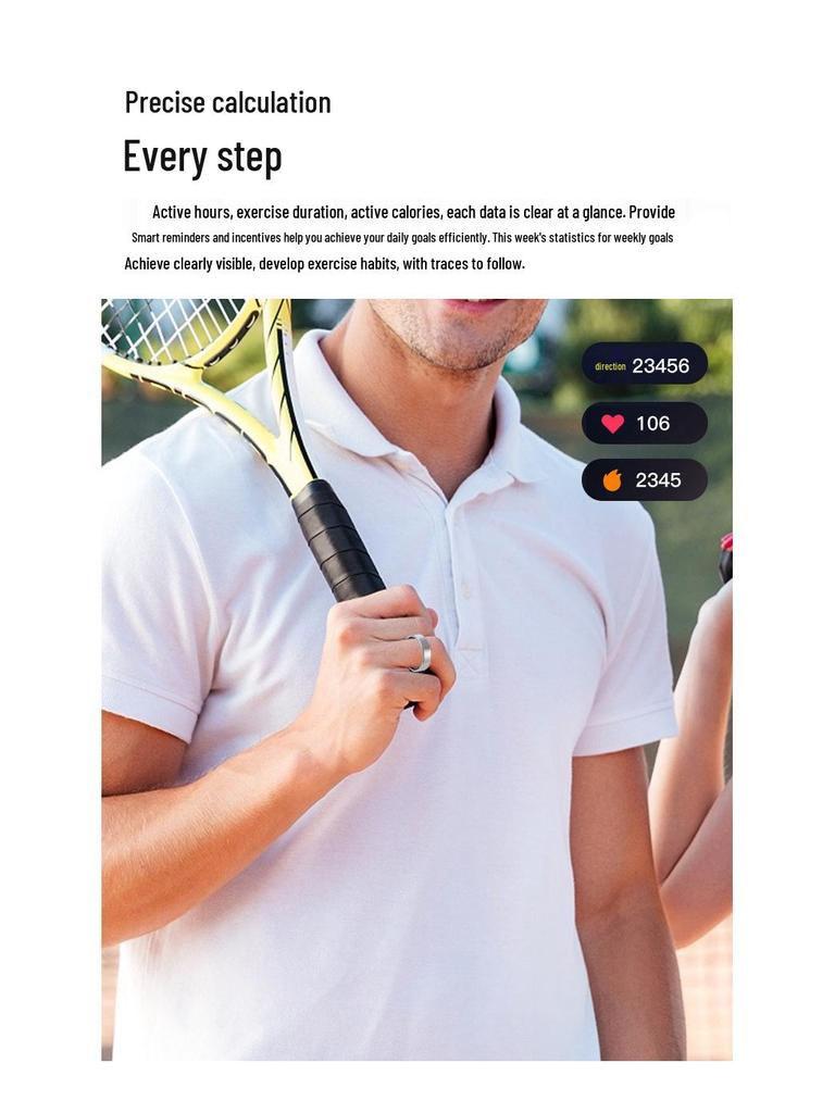 Умное кольцо IF-R03: Водонепроницаемый монитор здоровья для измерения пульса, сна, эмоций и насыщения крови кислородом через Bluetooth.