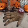 Remote Control Crawling Hand Prank Toy Spooky Halloween Animated Zombie Hand with LED Light for Haunted House Yard Lawn Decor