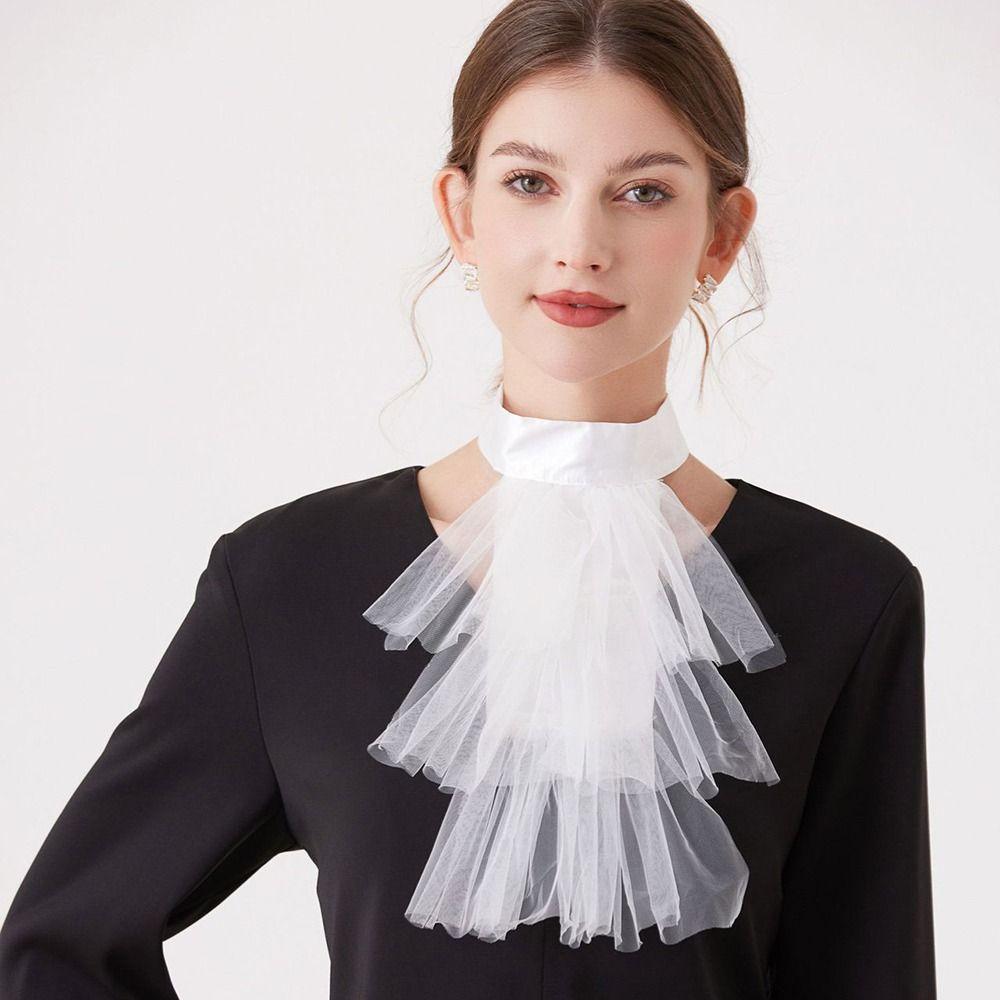 Vintage Elizabethan Neck Ruff Detachable Ruffled Collar Renaissance Collar Cosplay