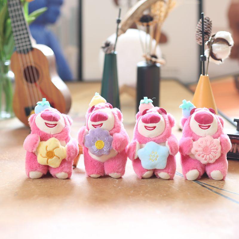 Милый милый кулон в виде клубничного медведя, плюшевая игрушка, кукла-медведь, сумка, подвесной брелок, тряпичная кукла, кукла