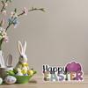 Happy Easter Ornament With English Flower Letters