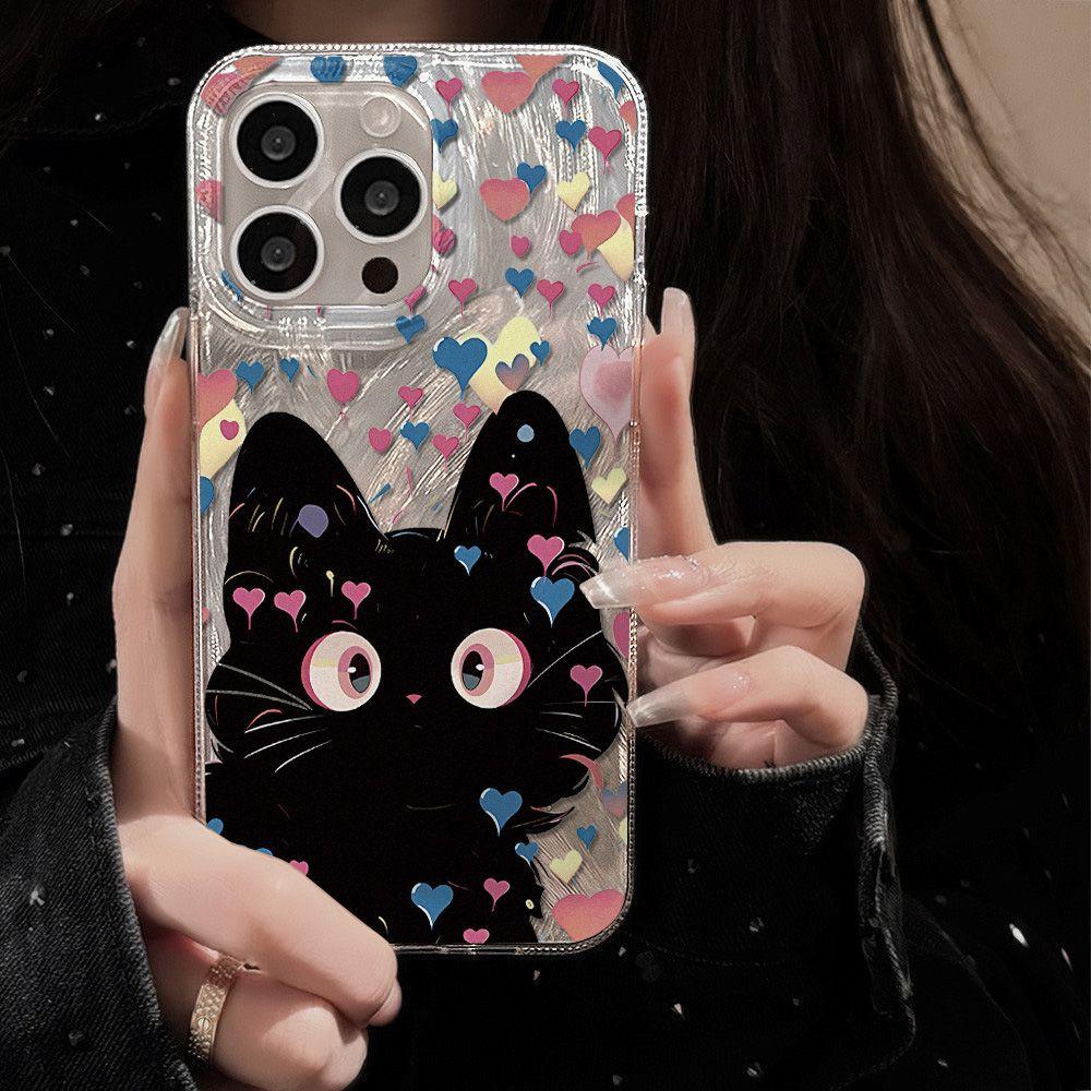 Милый и классный кот подходит для чехла для мобильного телефона iPhone17promaxIMD с рисунком пера Apple 16 полноразмерный 14/13 противоударный 15.