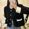 Women's Short Faux Mink Fur Cardigan Jacket Autumn Winter French Niche Top Sweater Coat