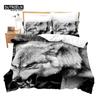 Luminous Wolf Duvet Cover Exotic Animal Bedding Set King For Kids Boys Adult Microfiber Wildlife Comforter Cover With Pillowcase