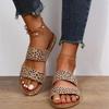 2024 Summer New Fashion Women's Flip Flops Sexy Leopard Print Sandals Open Toe Flat Leisure Shoes Classics Adult Slides Female