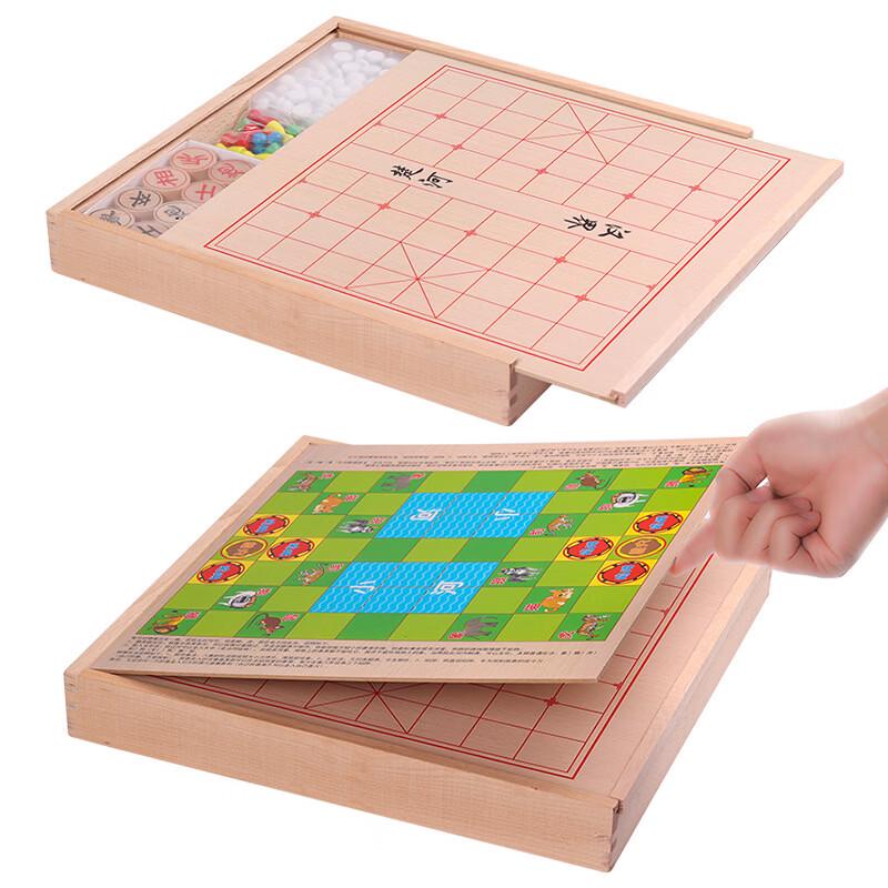 Коллекция настольных игр 7-в-1 из дерева