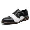 New for Men Leather Casual Shoes British Style Pointed Toe Dress Shoes Man Business Leisure Monk Shoes