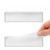 12Pcs Clear Adhesive Shelf Tag Pockets Label Holders For Organizing Classify Items Student Stationery Office Supplies