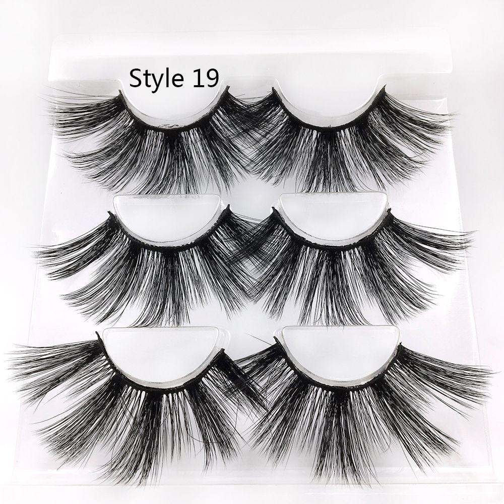 Thick Long Dramatic Handmade 3D Soft Mink Hair Eyelashes Extension 25mm Lashes False Eyelashes