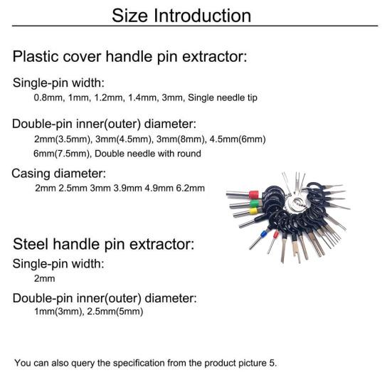 21 шт., инструмент для удаления клемм, ключевой инструмент для разъема, обжимной экстрактор