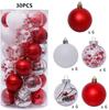 30 шт. набор рождественских шаров украшения елка подвеска прозрачный шар украшения 6 см домашний декор
