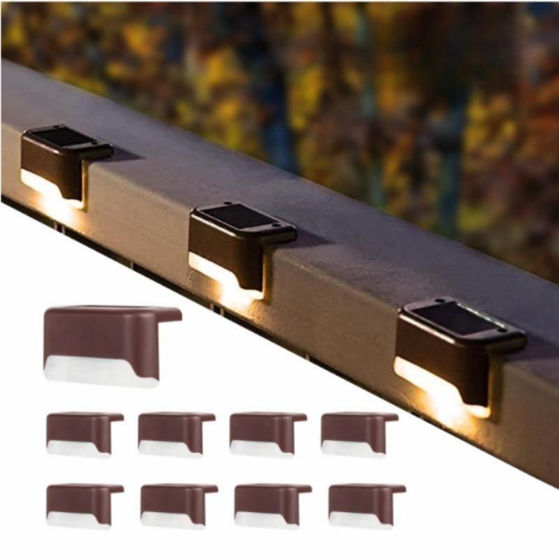4 Solar Outdoor Deck Lights,Outdoor LED Decorative Lights,Garden Walk Lights,Outdoor Fence Lights,Outdoor Stairs, Steps