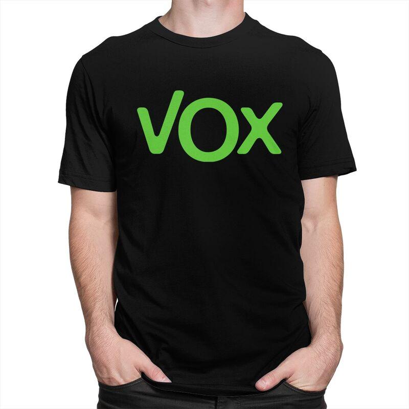 Мужская футболка на заказ с логотипом Vox España 100% Хлопок Футболка с коротким рукавом Испанская Политическая Партия Испанские Футболки Одежда Подарок
