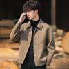 Men's Double-sided Tweed Jacket Thickened Woolen Short Cashmere Jacket Autumn and Winter Casual