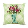 New Spring Printed Pillow Cover Polyester Letter Flower Bouquet Home Cushion Cover Bedroom Cushion Cover
