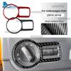 Настоящая мягкая карбоновая наклейка для Volkswagen VW Polo MK5 6R 2010 2011 2012 2013 2014 LHD RHD Автомобильный выключатель фар Внутренняя отделка