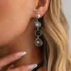 Salircon Creative Trendy Irregular Acrylic Rhinestone Drop Earrings for Women Charm Jewelry Piercing Earrings Accessories Gifts