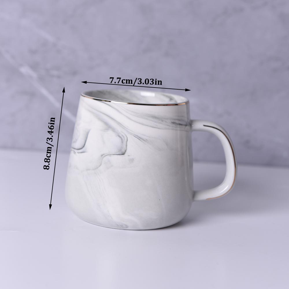 1 шт. Керамическая чашка без крышки с золотым ободком, кофейная чашка, чашка для завтрака с овсянкой, креативная персонализированная кружка