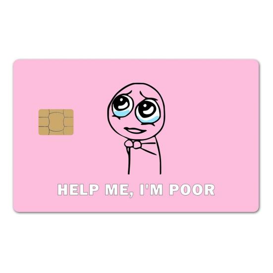 Наклейка-скин на кредитную карту Смешная наклейка-обертка для дебетовой карты для банковской карты, карты метро, карты-ключа, дебетовой кредитной карты