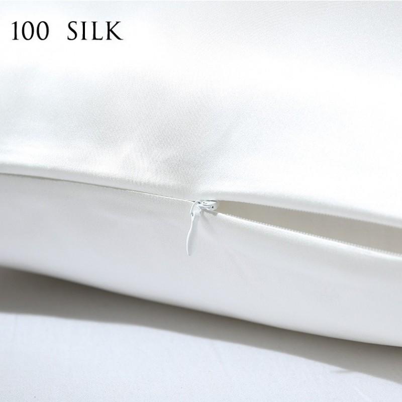 19 Momme Silk Pillowcase 100% Mulberry Single Bedding Cover Zipper Modern Minimalist Design