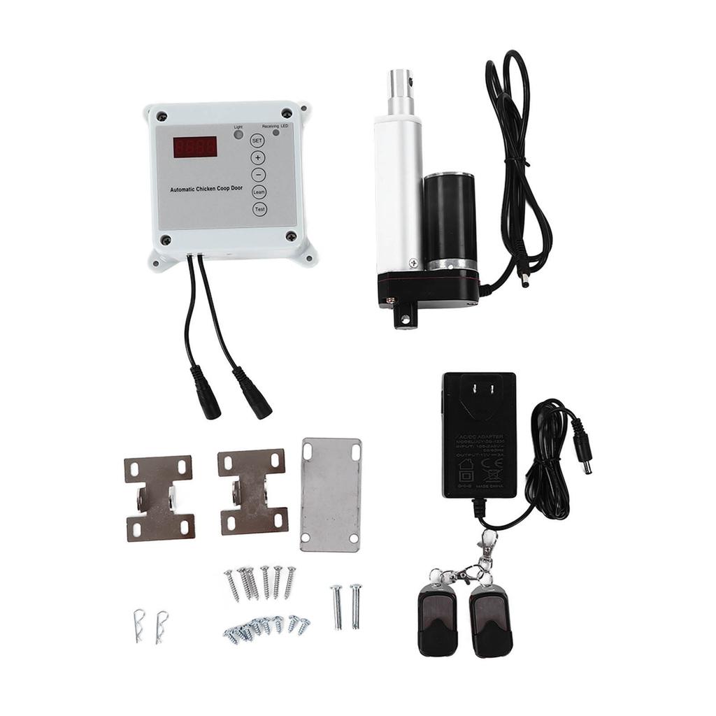 Timing Photosensitive Automatic Chicken Cage Door Opener and Closer Remote Control KitUS Plug