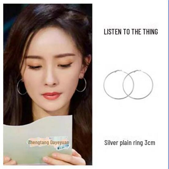 Шикарные серебряные серьги-кольца — крупные, стильные, простые и роскошные женские серьги