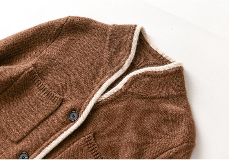 High-End Wool Cashmere Cardigan: Elegant Plus-Size Knitwear for Autumn/Winter