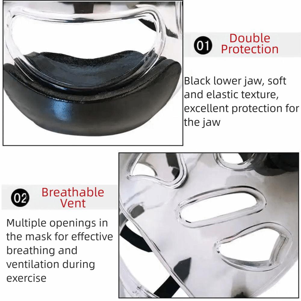Transparent Mask Taekwondo Face Shield Breathable Taekwondo Helmet Face Guard