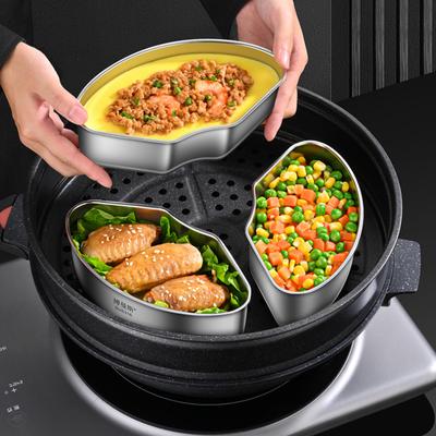 Секторный паровой ящик из нержавеющей стали 316, бытовая рисоварка, паровая чаша, кастрюля для жидких блюд, вспомогательные подносы для комбинированных продуктов