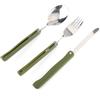 Outdoor Stainless Steel Folding Fork Knife Spoon Tableware Set for Camping Picnic Travel