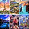5D DIY Diamond Painting Nature Scenery House Building Diamond Embroidery Painting Full Round Diamond Mosaic DIY Home Decor Gift
