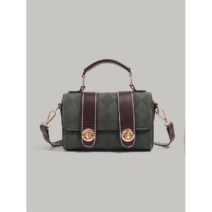 2025 New Spring/Summer High-Quality Women's Handbag, Fashionable, Simple, Exquisite, with Lock Clasp, Single Shoulder Crossbody Bag, Trendy