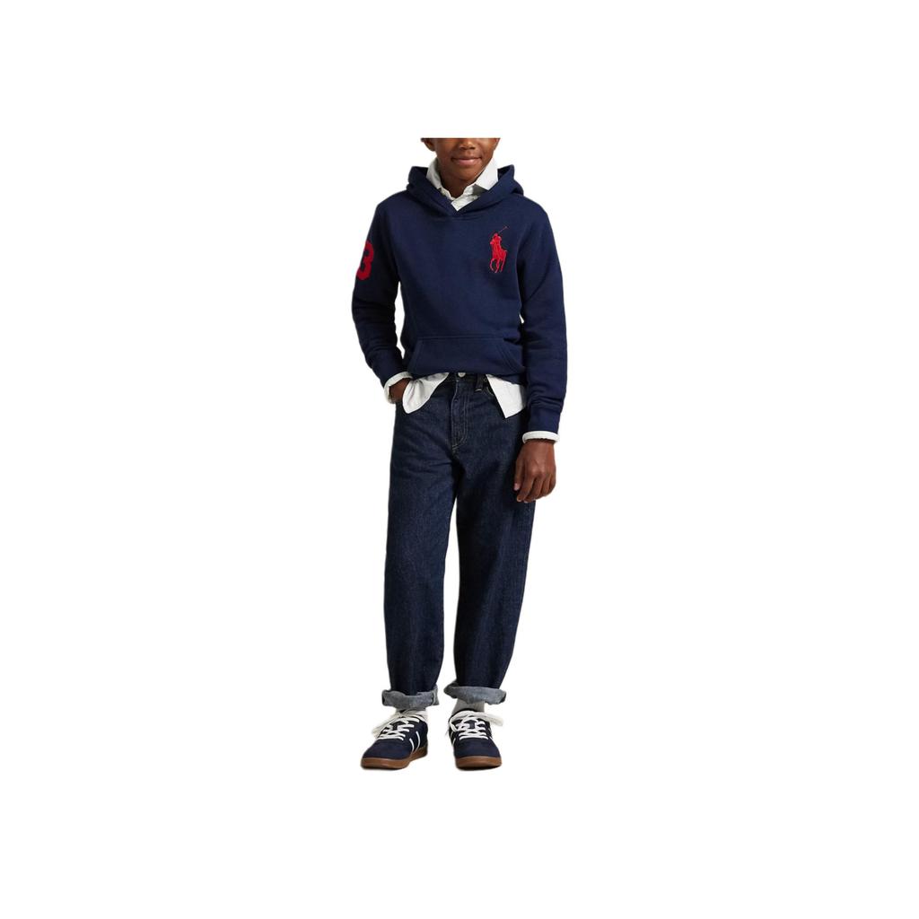 Polo Ralph Lauren Вышитое худи с длинным рукавом Детские худи Синий 323979316-005
