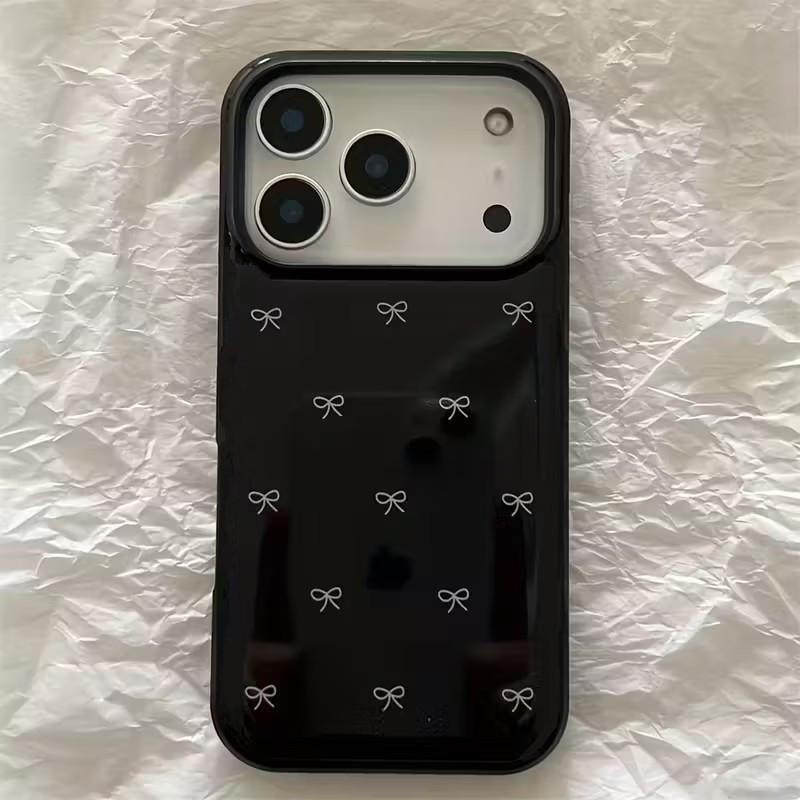 Милый Глянцевый Мягкий Чехол-бантик Для iPhone 17 Air 16 15 14 13 12 11 Pro Max 16 7 8 Plus SE X XS Ударопрочная Задняя Крышка