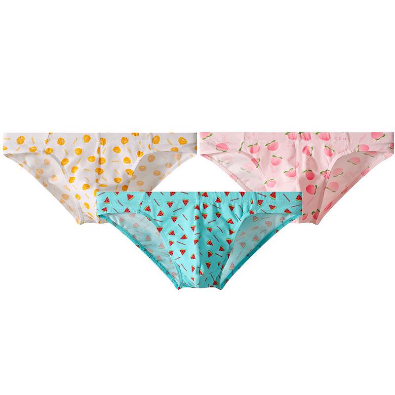 Мужские хлопковые дышащие трусы-слипы - Модный, с принтом, молодежный дизайн