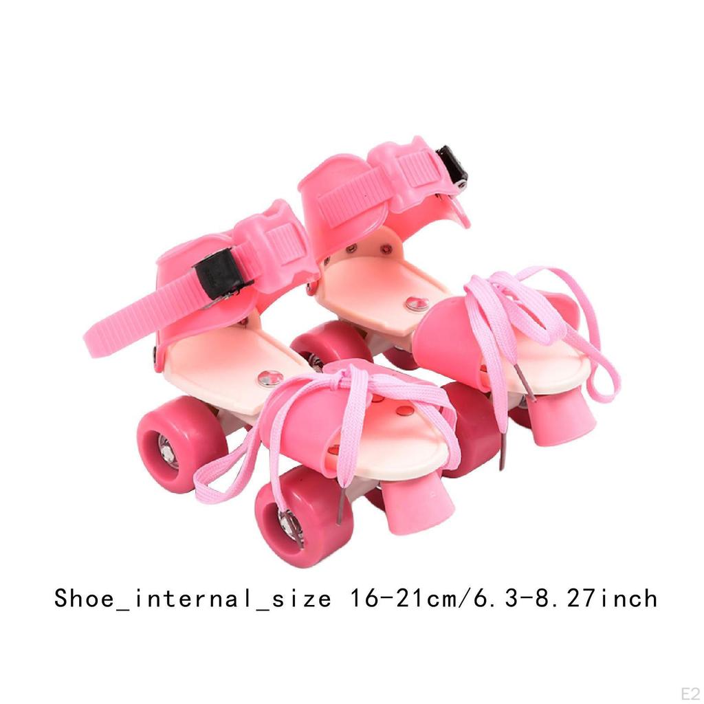 Детские роликовые коньки, двухрядные, легкие и удобные, четырехколесные накладки для детей,