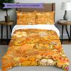 3pcs Duvet Cover Set (1*Duvet Cover + 2*Pillowcase, Without Core), Garfield Print Bedding Set, Bedroom Decor, All‑Season, Birthday Gift