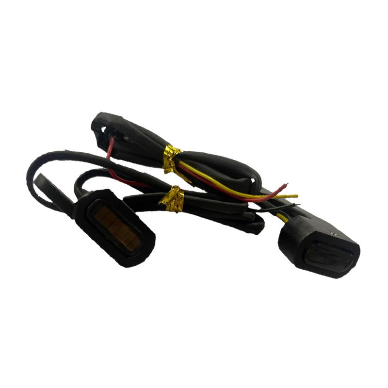 Motorcycle Mini LED Turn Signals Indicators Running Blinker Amber Light With E Mark Handle Grip Lamp For Harley Softail Touring
