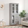 VidaXL Highboard Sonoma Grey 69.5x34x180 Cm Engineered Wood 3198583