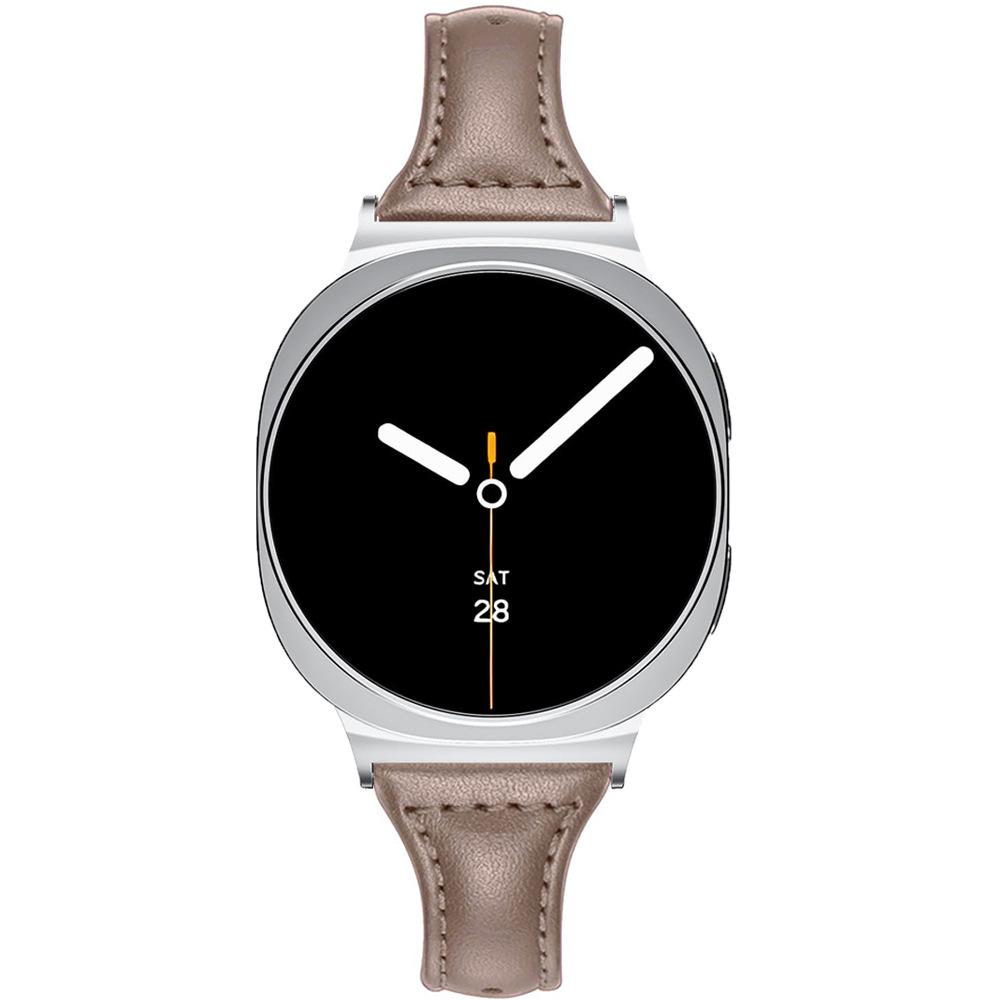 Тонкий кожаный ремешок для часов Samsung Galaxy Watch8 40 мм 44 мм Classic, Тонкий кожаный ремешок для часов Samsung Galaxy Watch Ultra