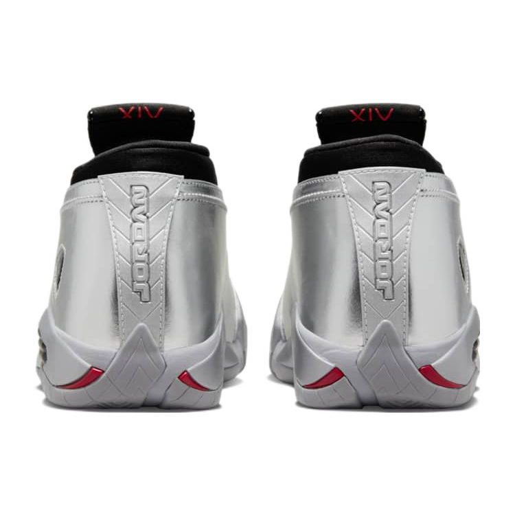 Air Jordan 14 Retro Low Metallic Silver Женские кроссовки Огненно-красный Волко-серый Черный DH4121-060