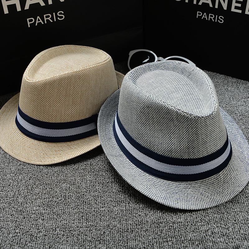 [] Вышитый логотип Панама Цилиндр Мужская и женская парная джазовая шляпа Британская шляпа от солнца