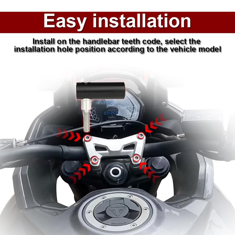 Motorcycle Handlebar Clamp Base M8 Bolts GPS Mount 7/8 Inch/ 22mm Bar Motorcycle Mobile Phone Navigation Bracket Phone Holder