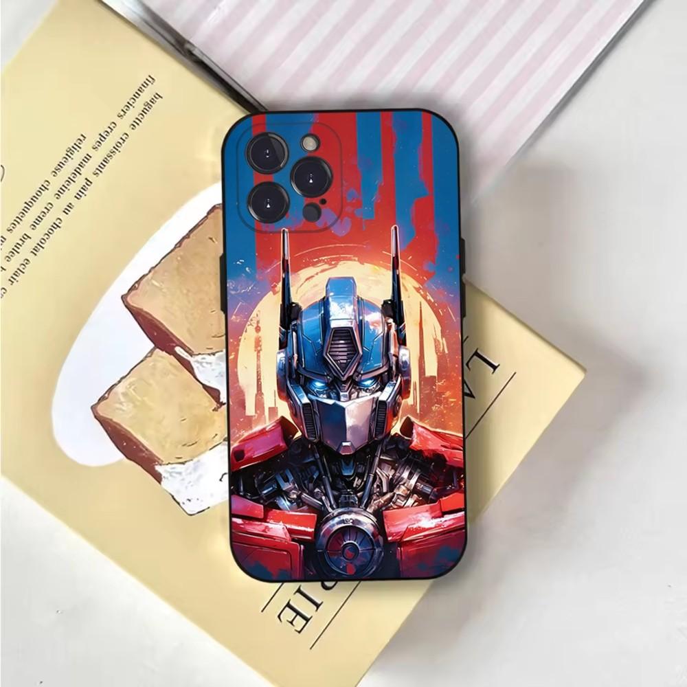 Крутой чехол для телефона T-Transformers Чехол для телефона для iPhone 16,15,14,13,12,11,Pro,X,XS,Max,XR,Plus,Mini Мягкий черный чехол