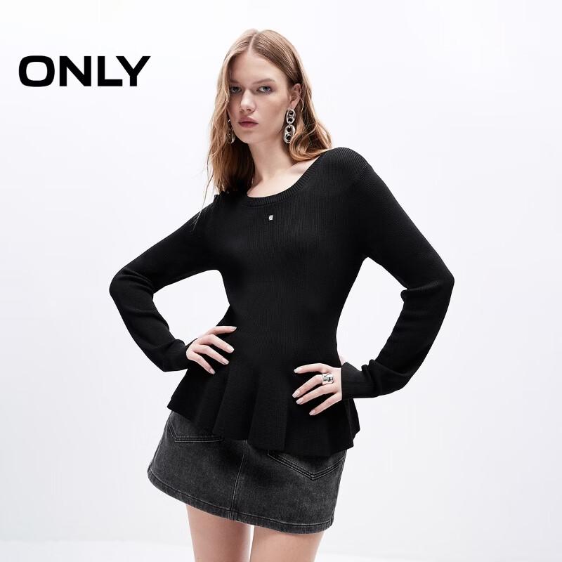 ONLY Women's Slim-fit Round Neck Knit Top