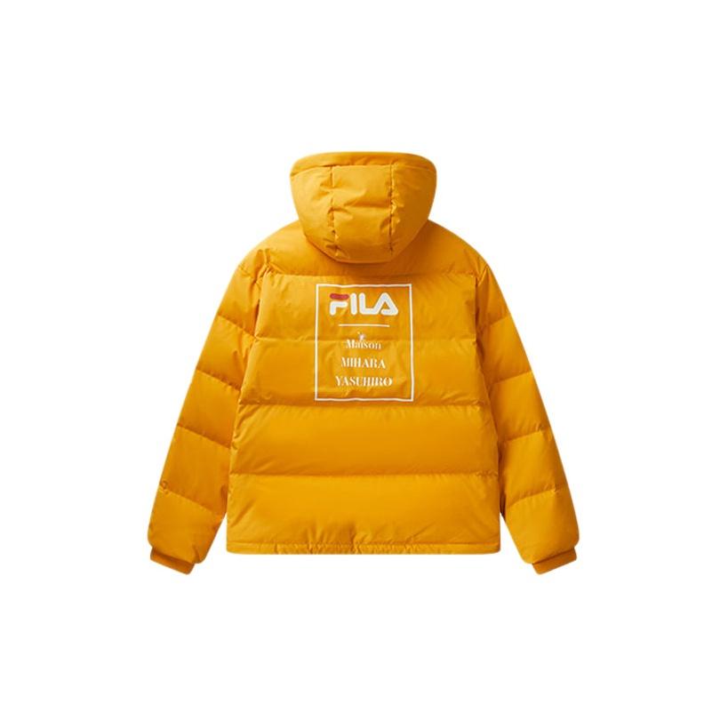 Новая коллекция коллаборации Mihara Yasuhiro X FILA MIHARA YASUHIRO Пуховики Мужские Манго Золотисто-желтый F71M048907F-YE