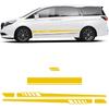 5 шт. Наклейка полоса на капот автомобиля, Виниловые модифицированные наклейки на зеркала заднего вида, Декорация наклейка на бок кузова автомобиля для гоночного спорта, Универсальные наружные наклейки
