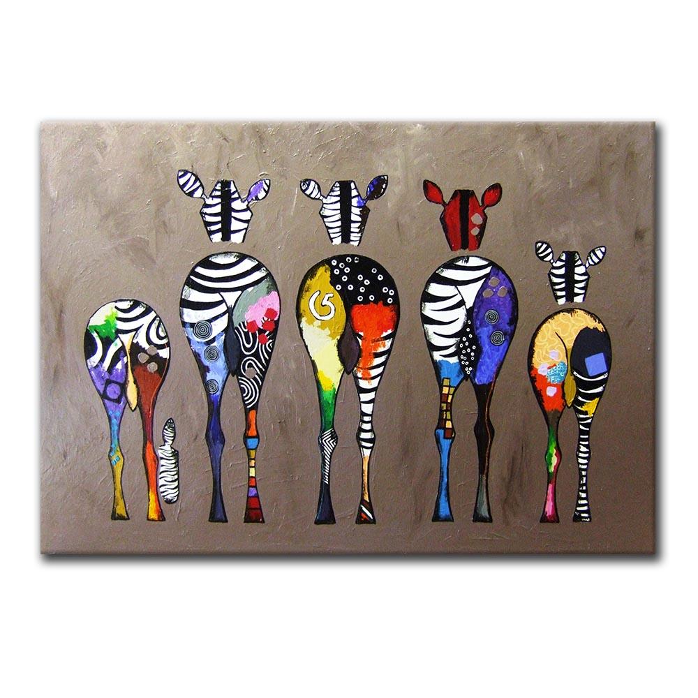 Стена с Цветными Животными, Современный Дом, Гостиная, Декоративное Искусство, Декоративная Живопись